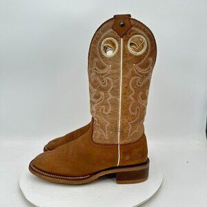 Tombstone Men Size 7.5 Brown Embroidered Leather Pull On Western Cowboy Boot
